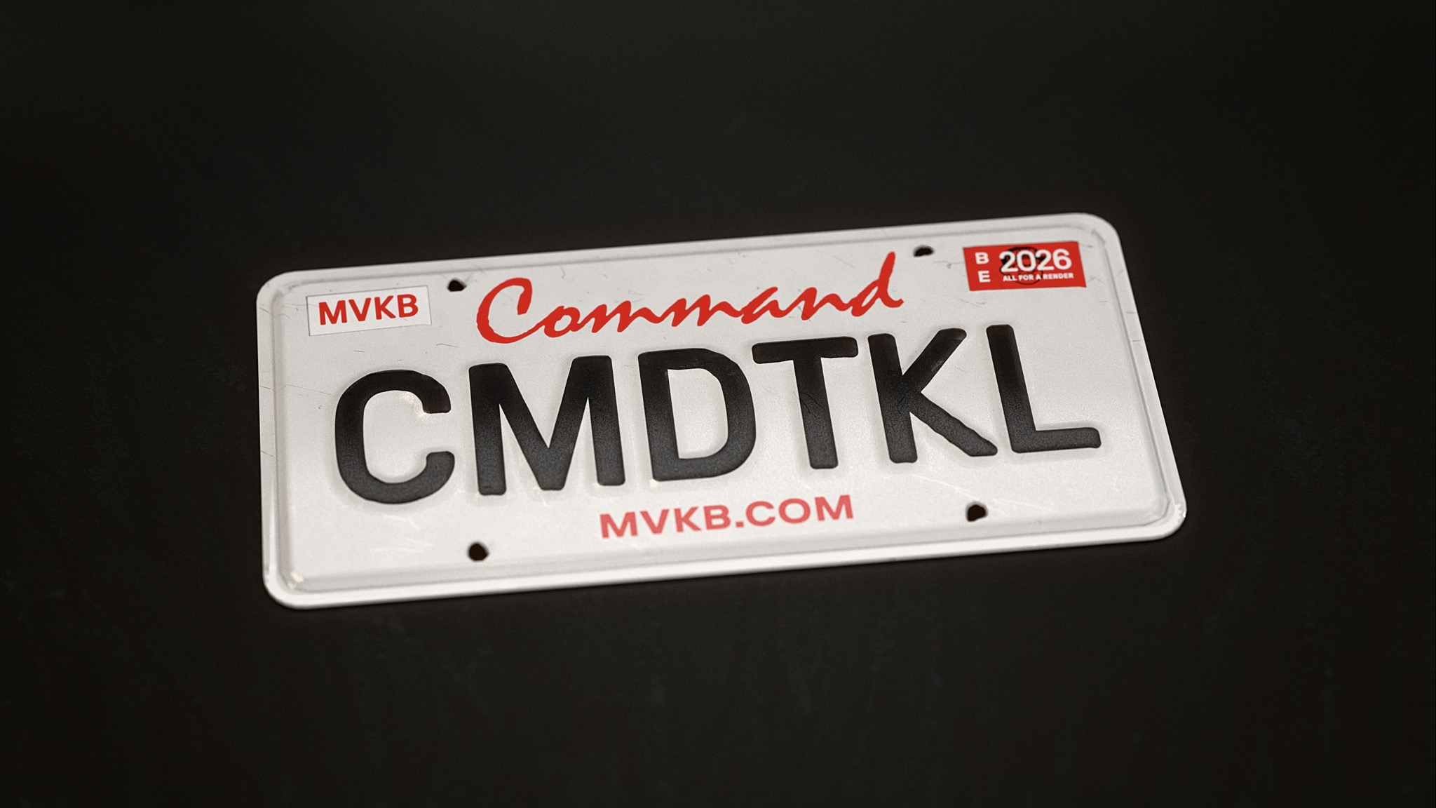 License plate render